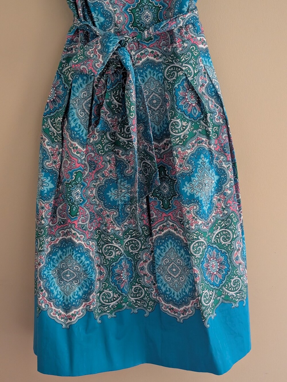 Talbot's Sleeveless Printed Fit & Flare Dress - Picture 5 of 10